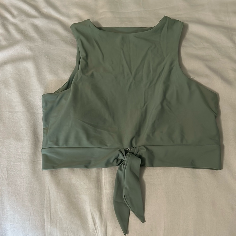 green bathing suit top!